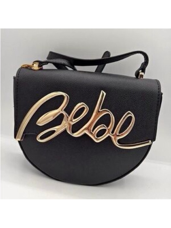 bebe Handbags - Bebe Black Crossbody Bag, Gabriel Saddle Bag, NWT MSRP $89